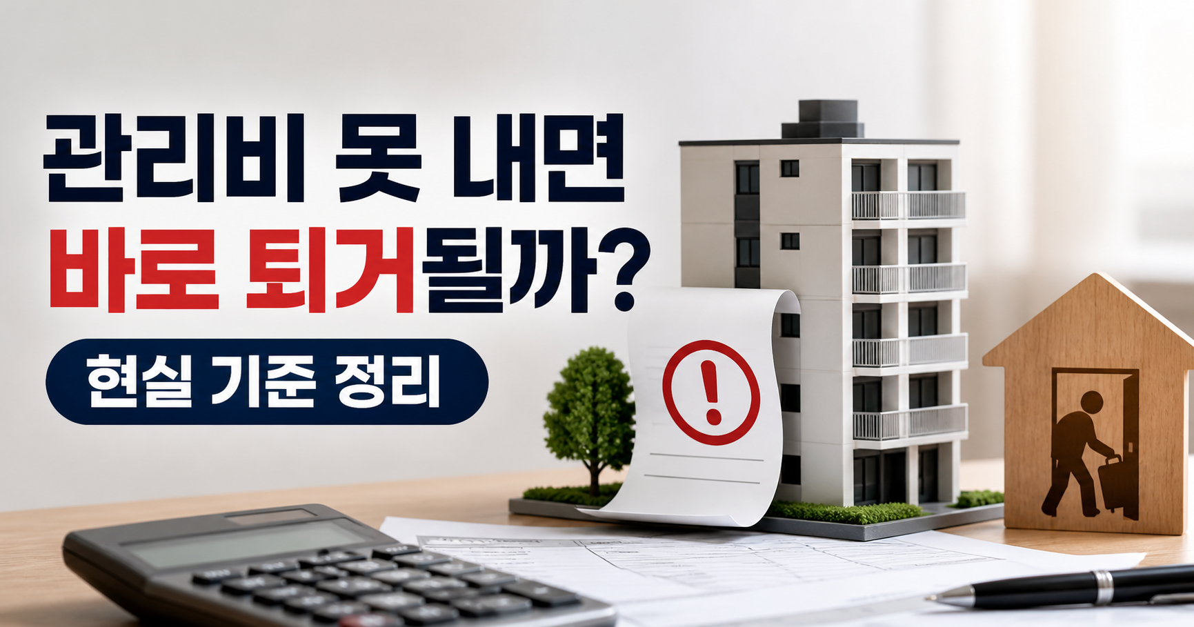 관리비 못 내면 바로 퇴거될까?