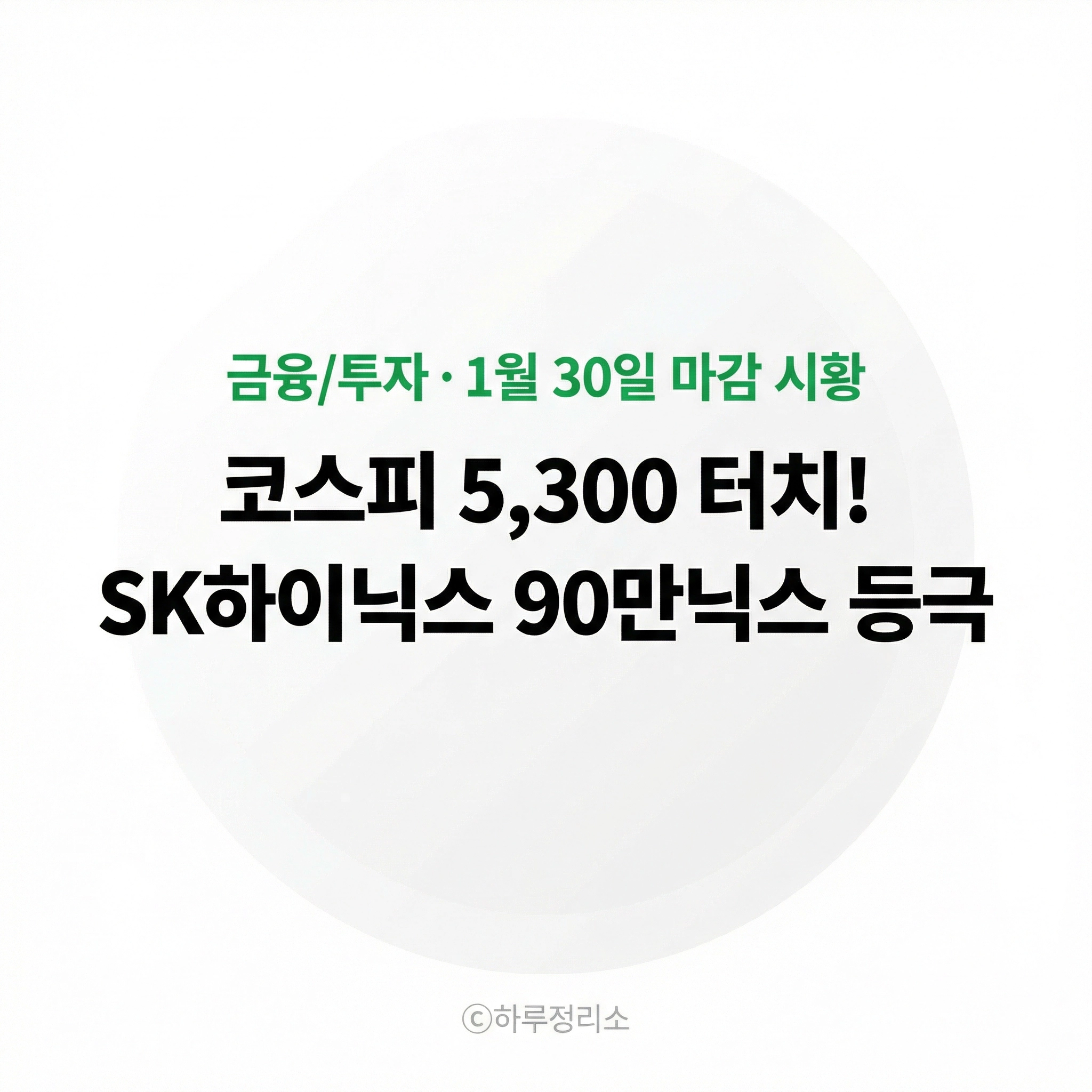 [130 마감] 코스피 숨고르기, 1월 마지막 거래일의 승자는 (feat. 빅테크 실적)