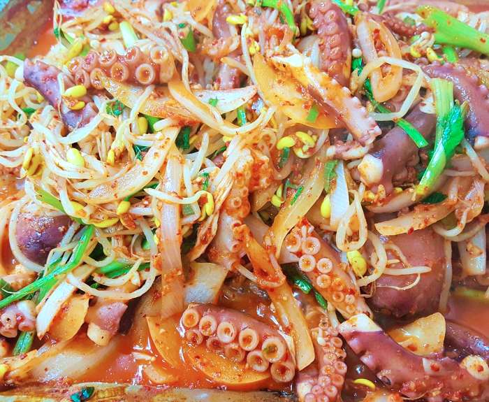 생생 정보마당 마포 공덕 산낙지 전골 낙지 철판 볶음 맛집