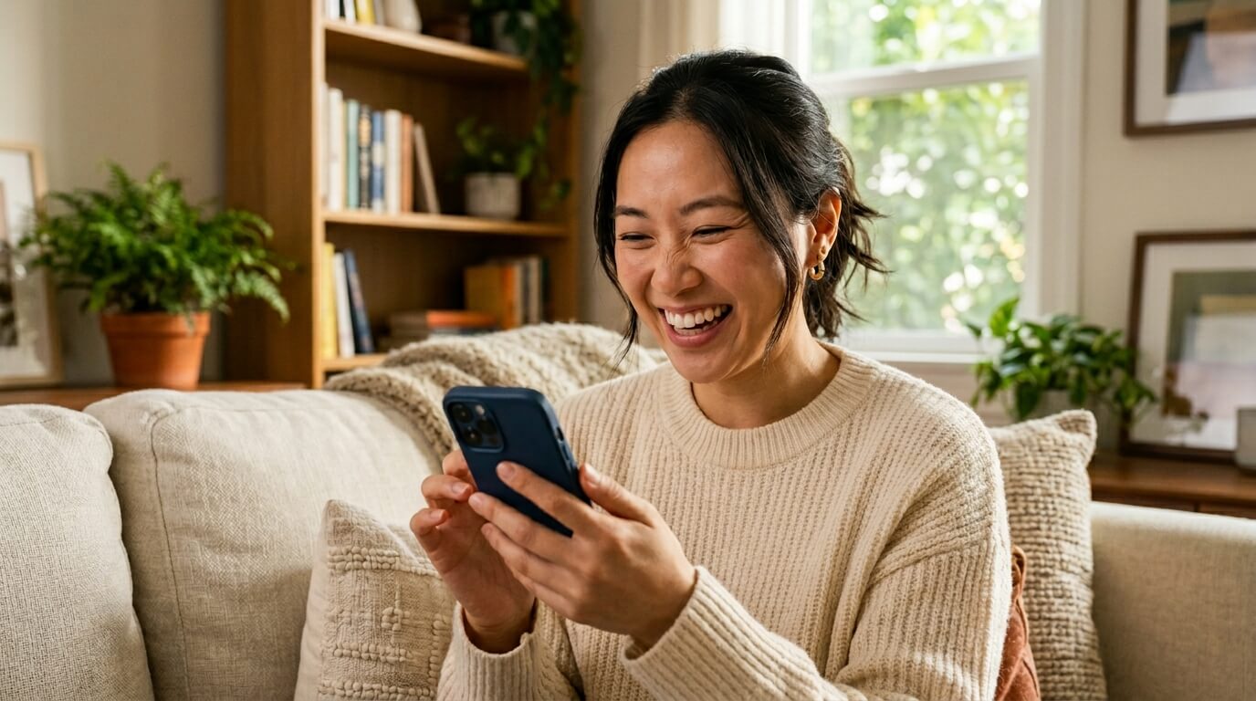 2026 종합소득세 신고 후 3.3% 원천징수 세금 환급액을 확인하고 기뻐하는 엄마