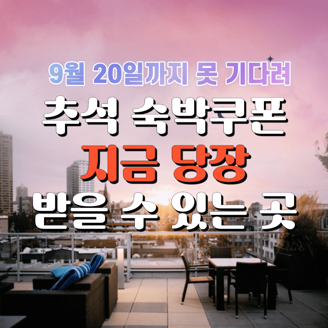 추석숙박할인행사-정부쿠폰