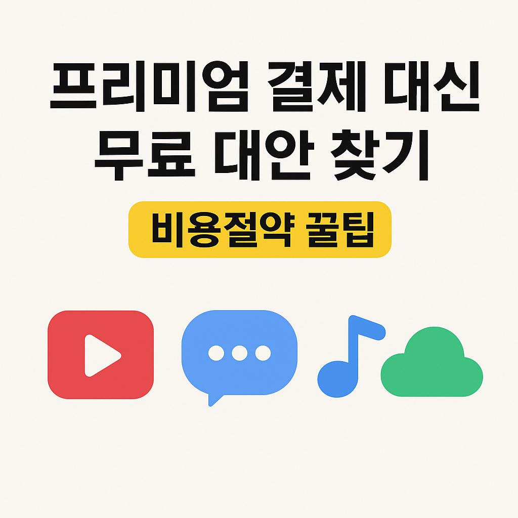 프리미엄 결제 대신 무료 대안 찾기