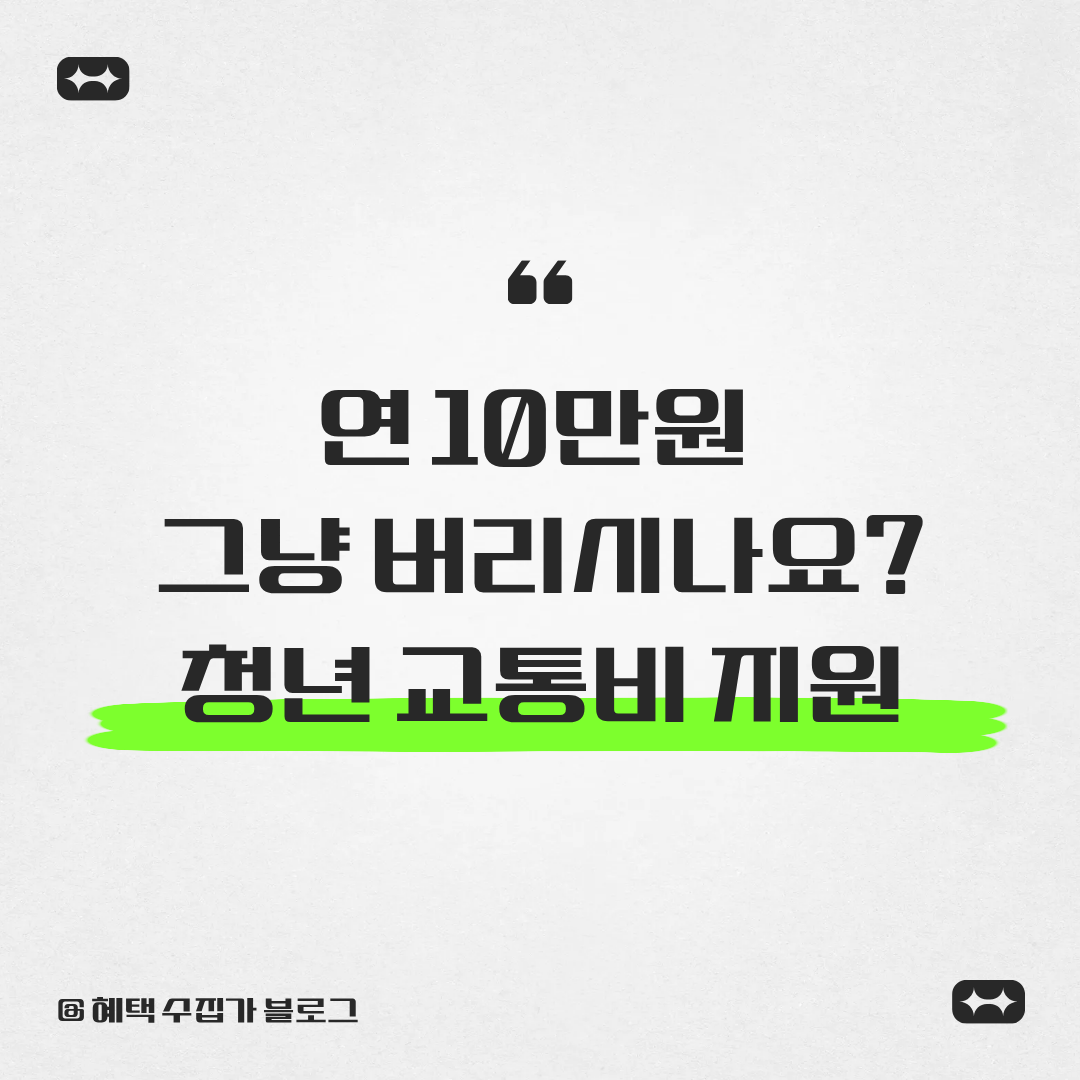 서울시 청년 교통비 지원