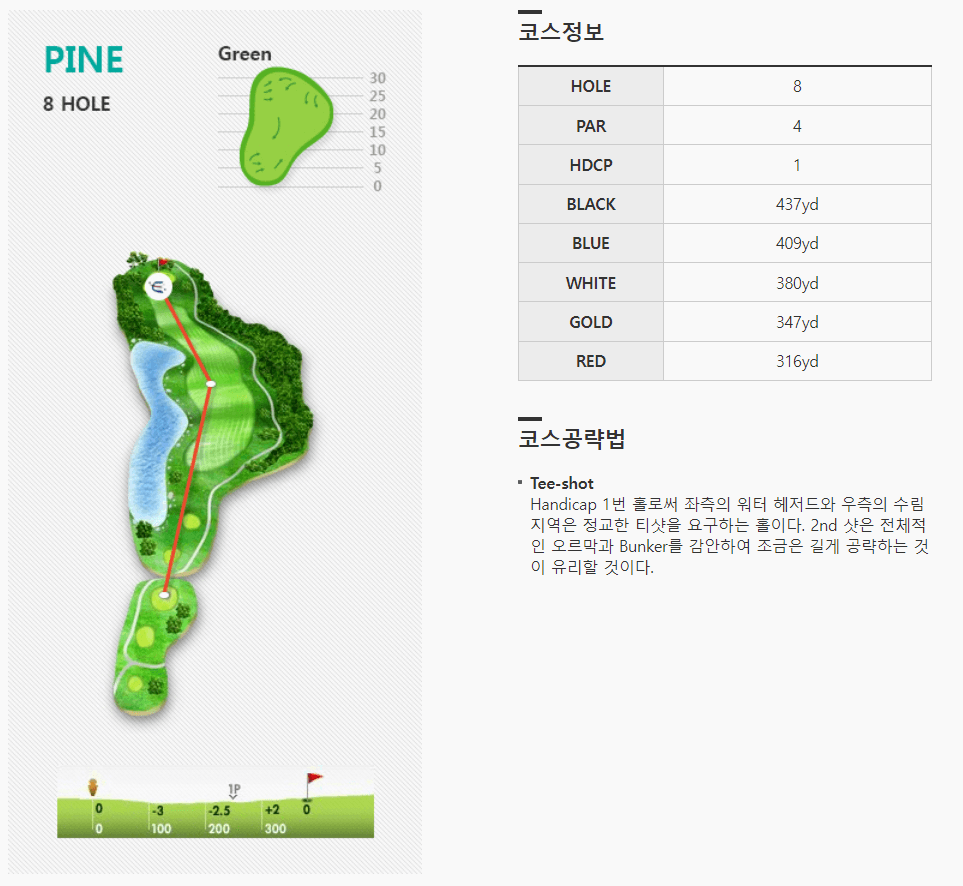 엘리시안제주 컨트리클럽 파인코스 8