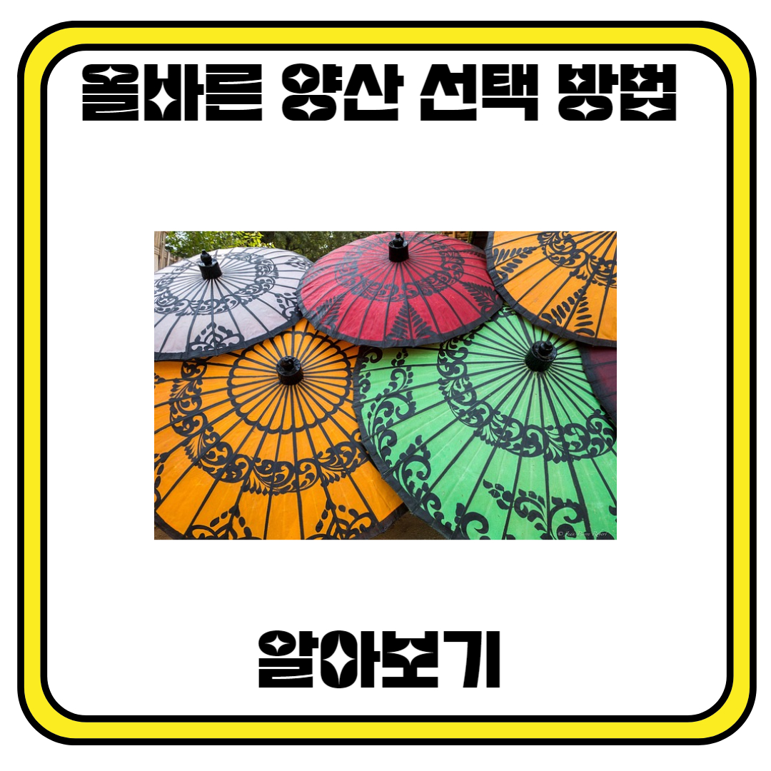 올바른 양산 선택으로 건강을 지키세요