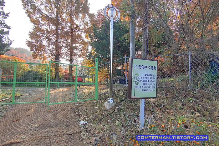 금산 만악리 수목원 입구