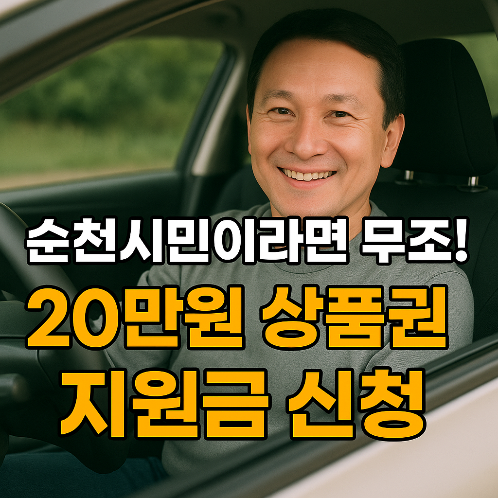 순천 민생지원금 20만원 신청 방법