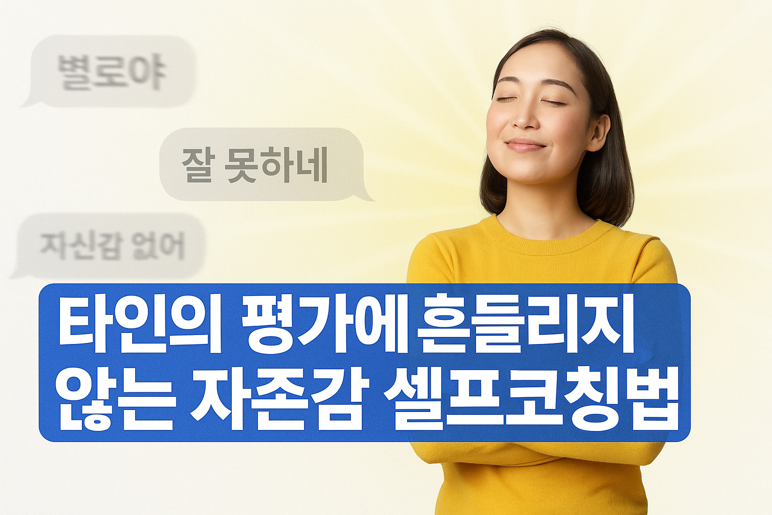 타인의 평가에 흔들리지 않는 자존감 셀프코칭법