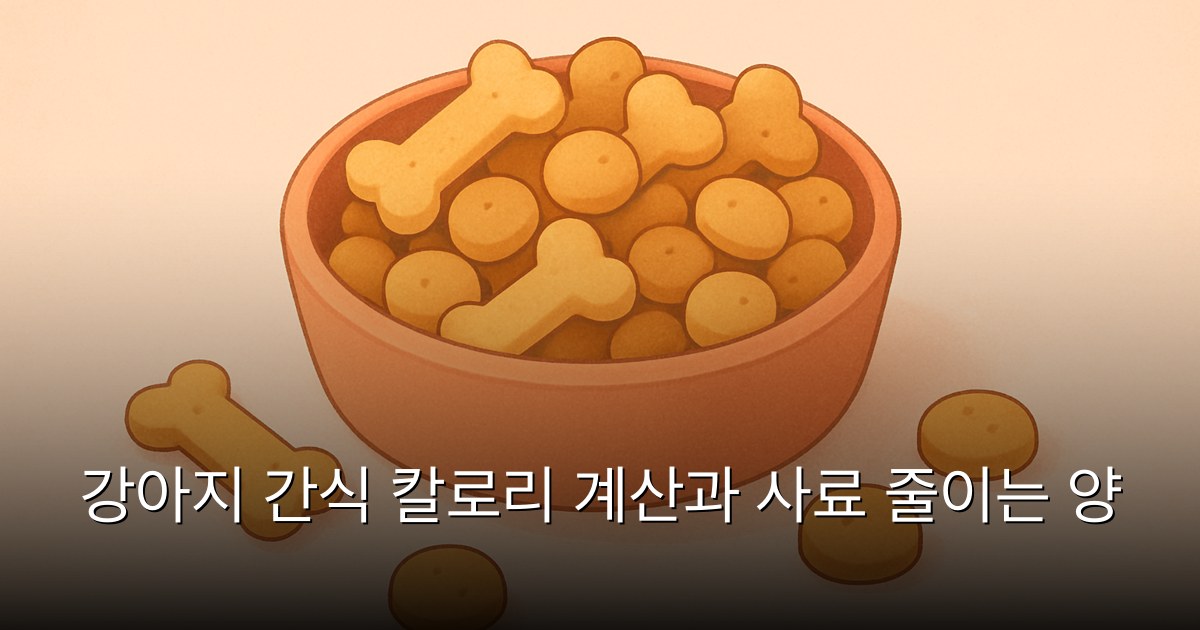 강아지 간식 칼로리 계산과 사료 줄이는 양