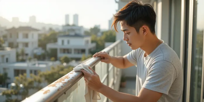 발코니 철제 녹제거