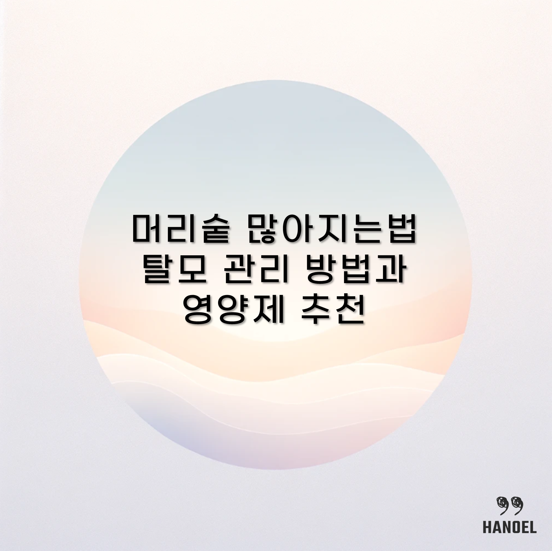 머리숱 많아지는법 탈모 관리 방법과 영양제 추천