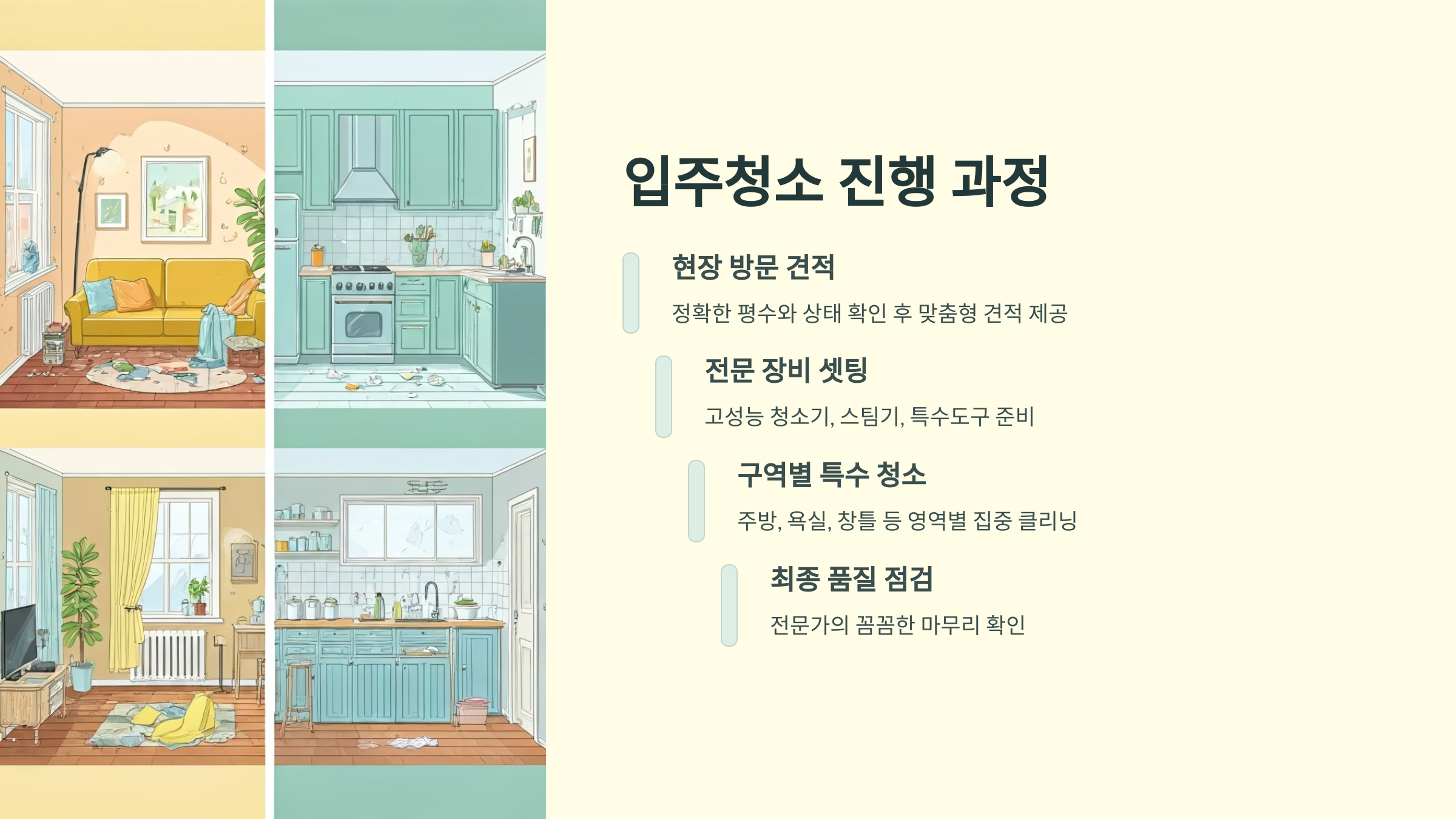 오산 입주청소 진행 과정