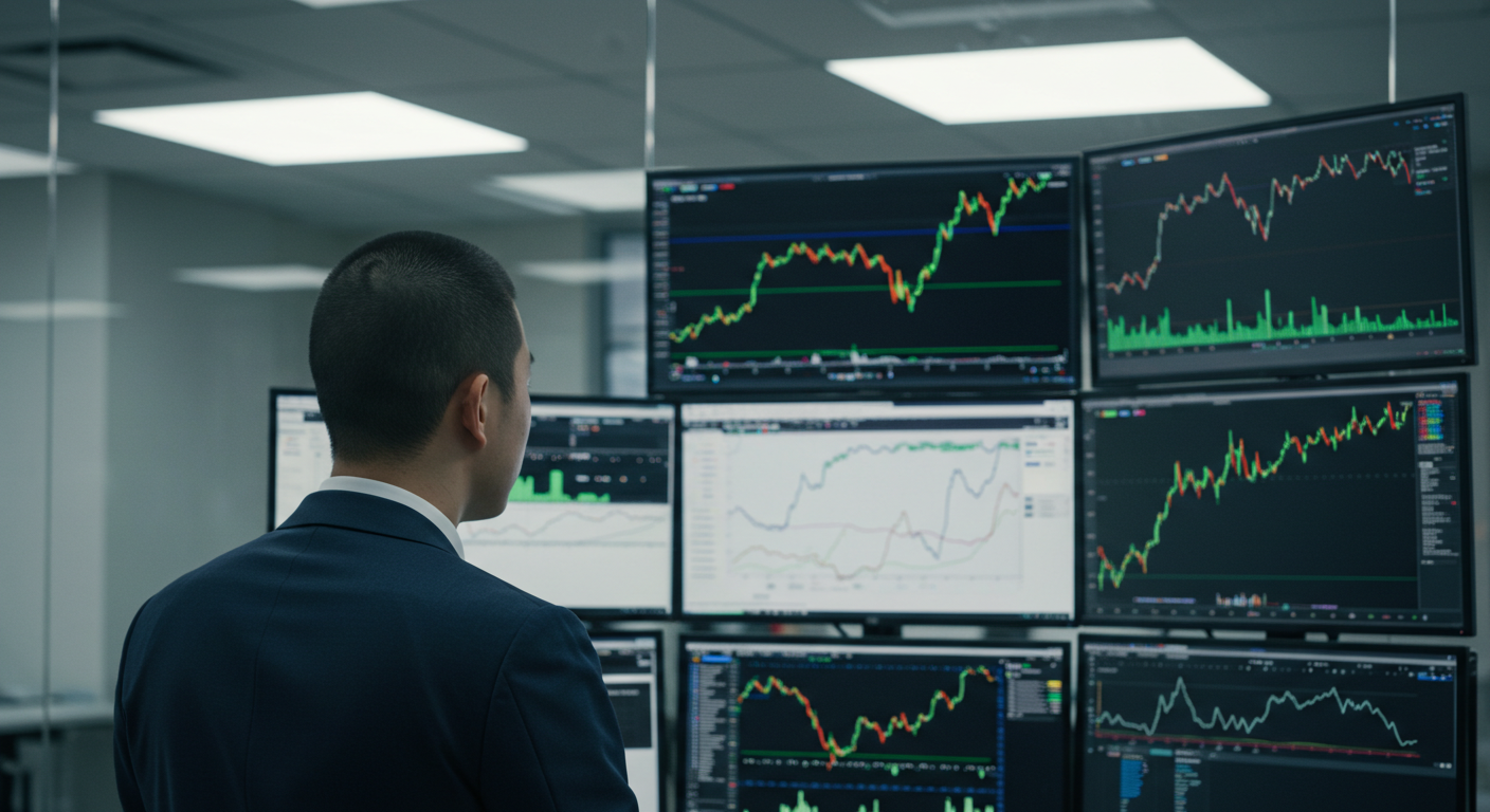 주가 상승 추세를 분석하는 한국 투자자의 모멘텀 전략 화면