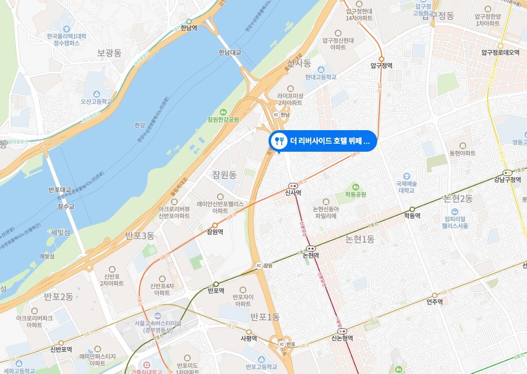 리버사이드-호텔-위치