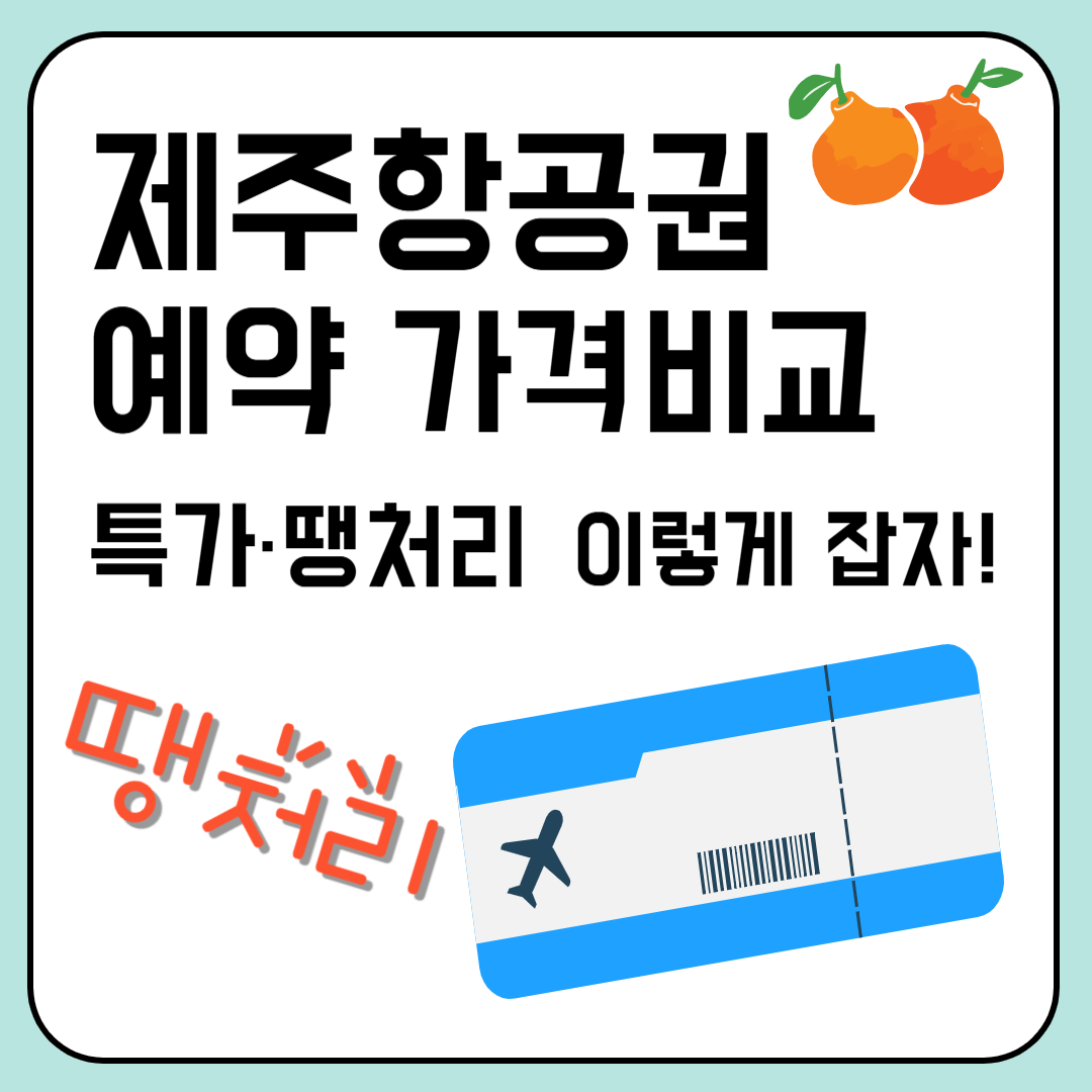 제주항공권 예약 가격비교 특가·땡처리 이렇게 잡자! 이미지