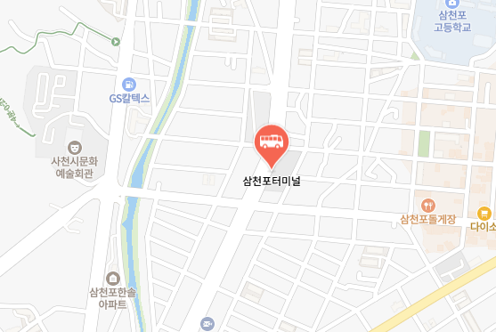 삼천포터미널 위치-지도