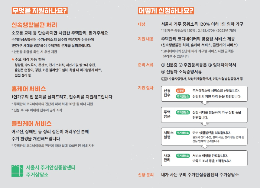 서울시1인가구주택관리서비스