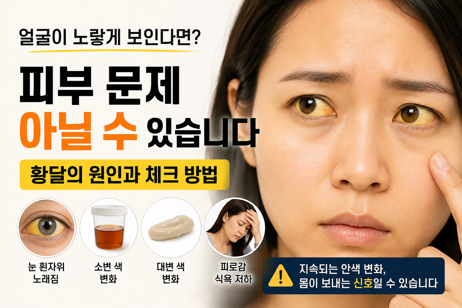 황달 신호, 얼굴이 노랗다면?