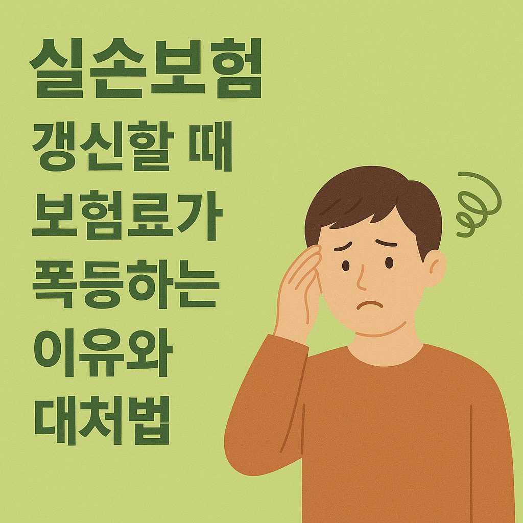 실손보험 갱신할 때 보험료가 폭등하는 이유와 대처법 인포그래픽