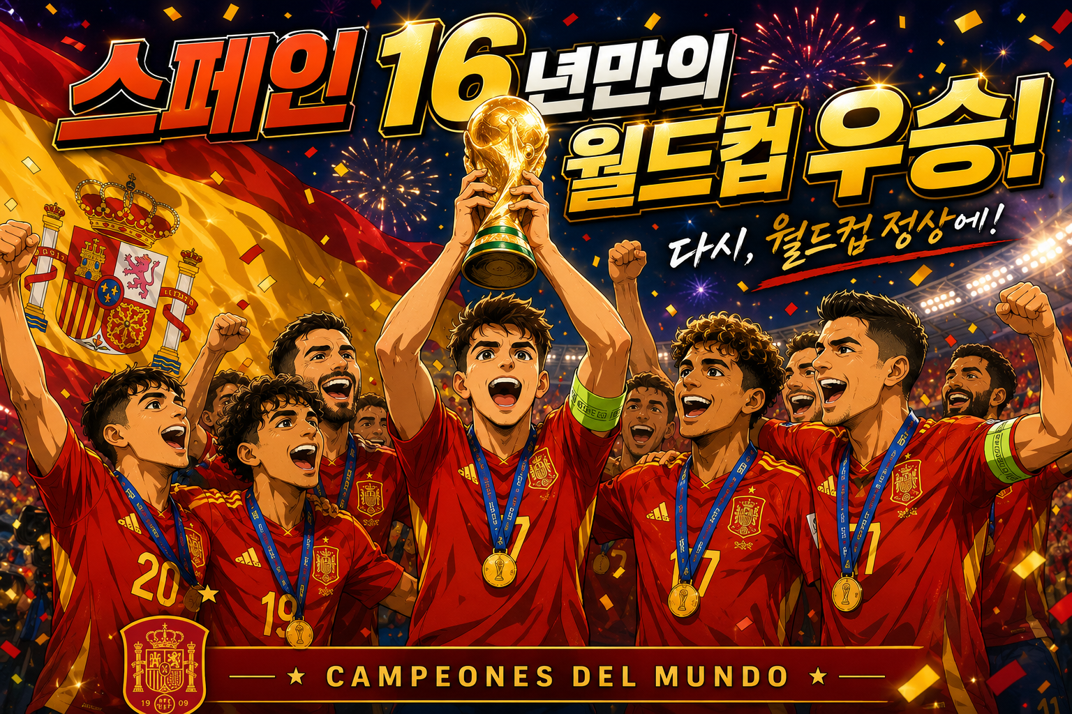 우승 스페인 대표팀