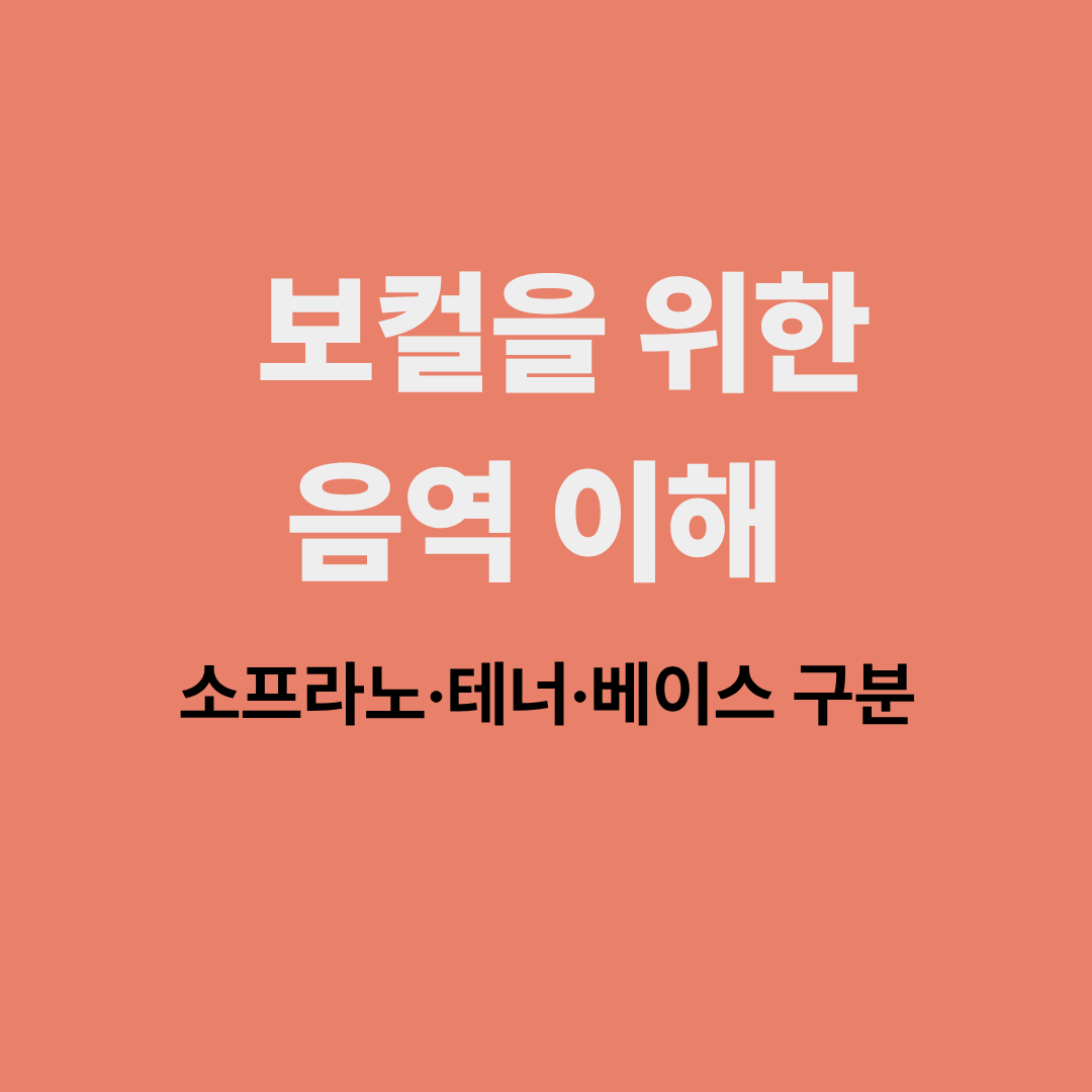 소프라노와 테너, 베이스의 음역 차이를 비교한 보컬 음역표 이미지