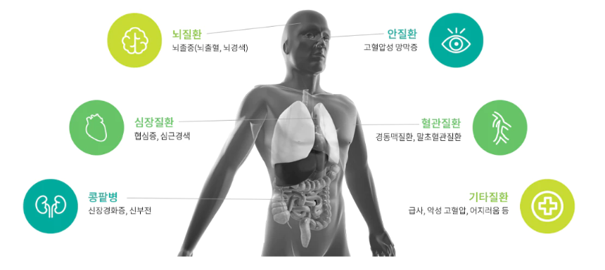 고혈압이 불러올 수 있는 합병증