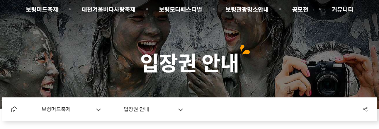 2025 보령머드축제 할인