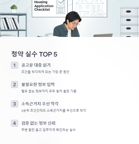 청약 실수 탑5