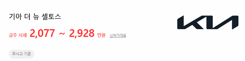 더 뉴 셀토스 중고차