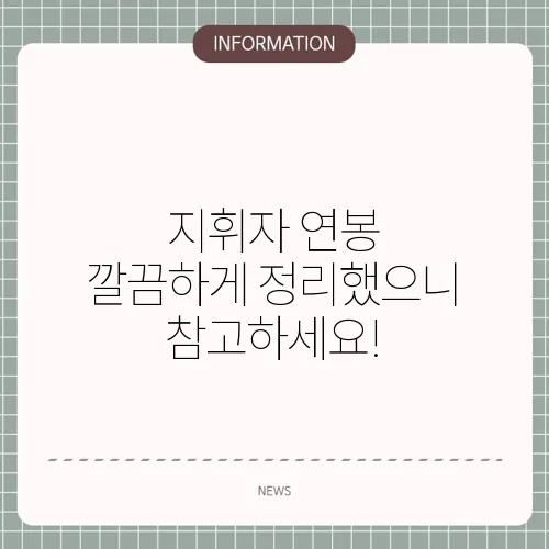 지휘자 연봉 깔끔하게 정리했으니 참고하세요!