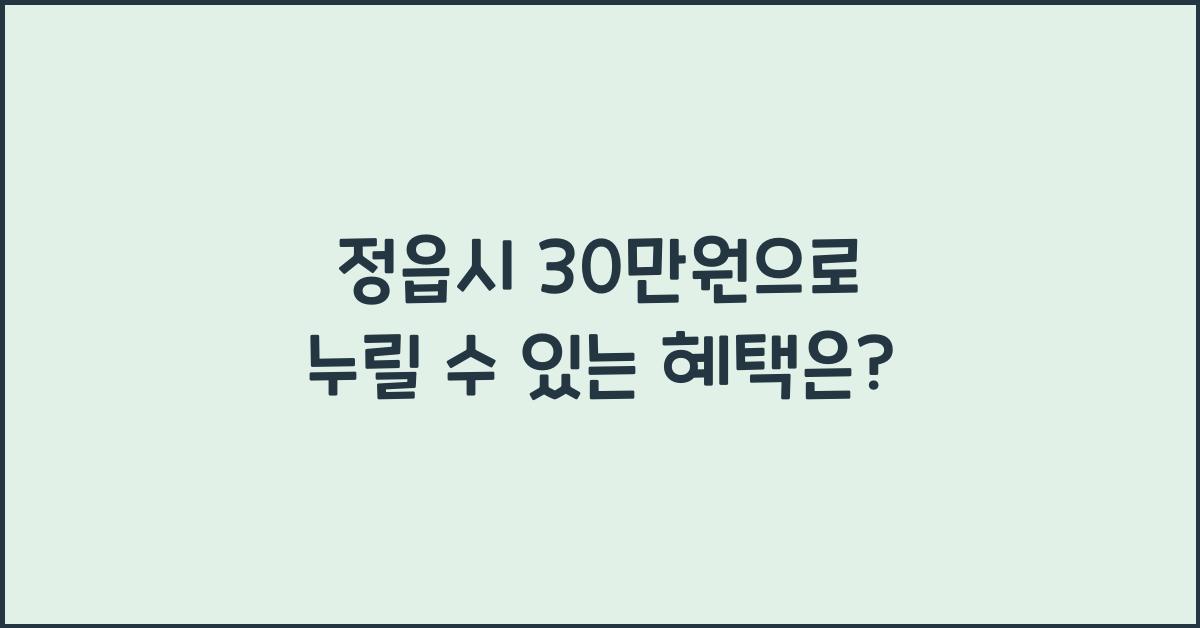 정읍시 30만원