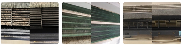 오염된 에어컨 상태