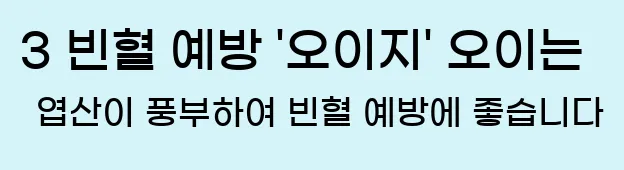  3 빈혈 예방 '오이지' 오이는 엽산이 풍부하여 빈혈 예방에 좋습니다