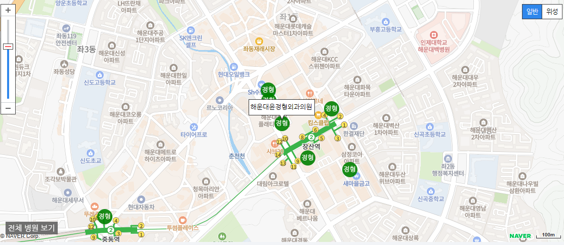부산광역시에서 야간 진료를 볼 수 있는 정형외과 병원 해운대윤정형외과의원