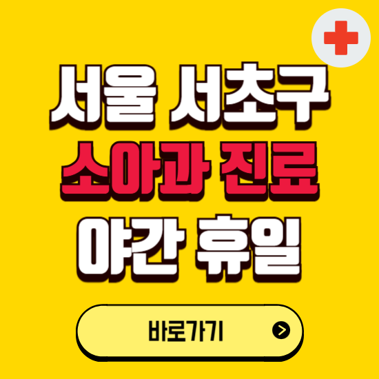 서울 서초구 야간 소아과 진료병원 찾기 ❘ 24시 일요일 주말 연휴 응급진료 추천 잘하는 곳