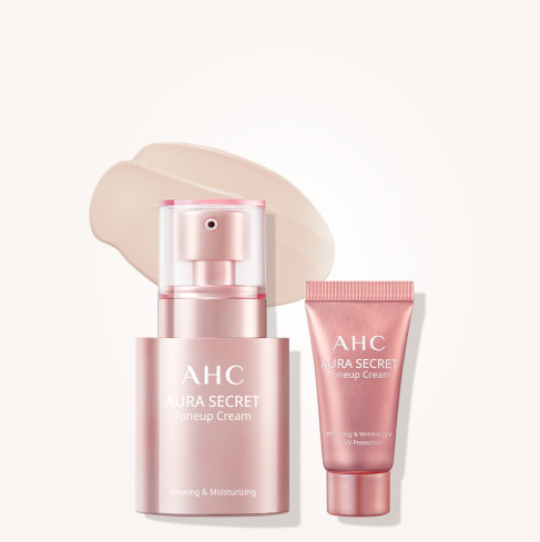 AHC 톤업크림 사용 후기 아우라시크릿톤업크림 누드톤업크림 내추럴글로우