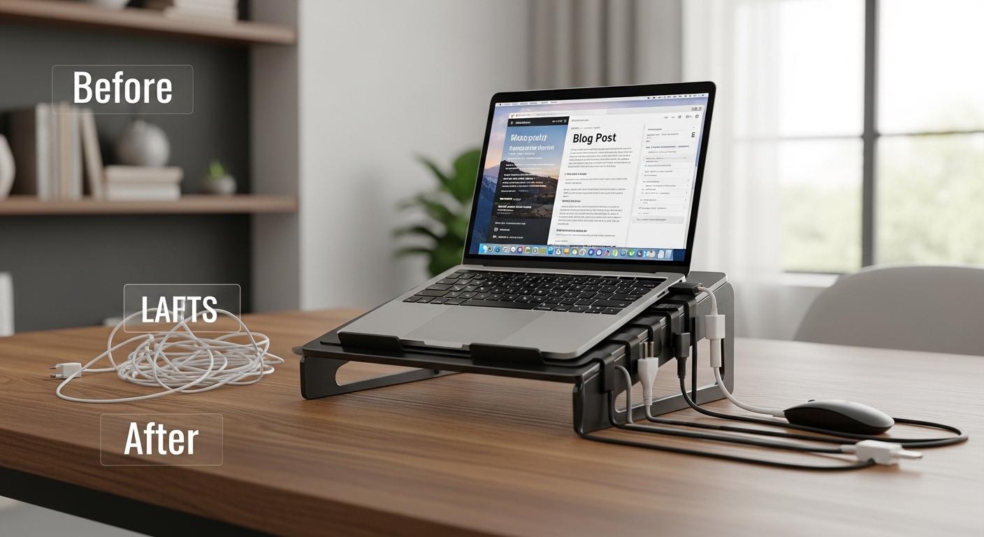 케이블 혼잡 노트북 거치대 내돈내산 후기