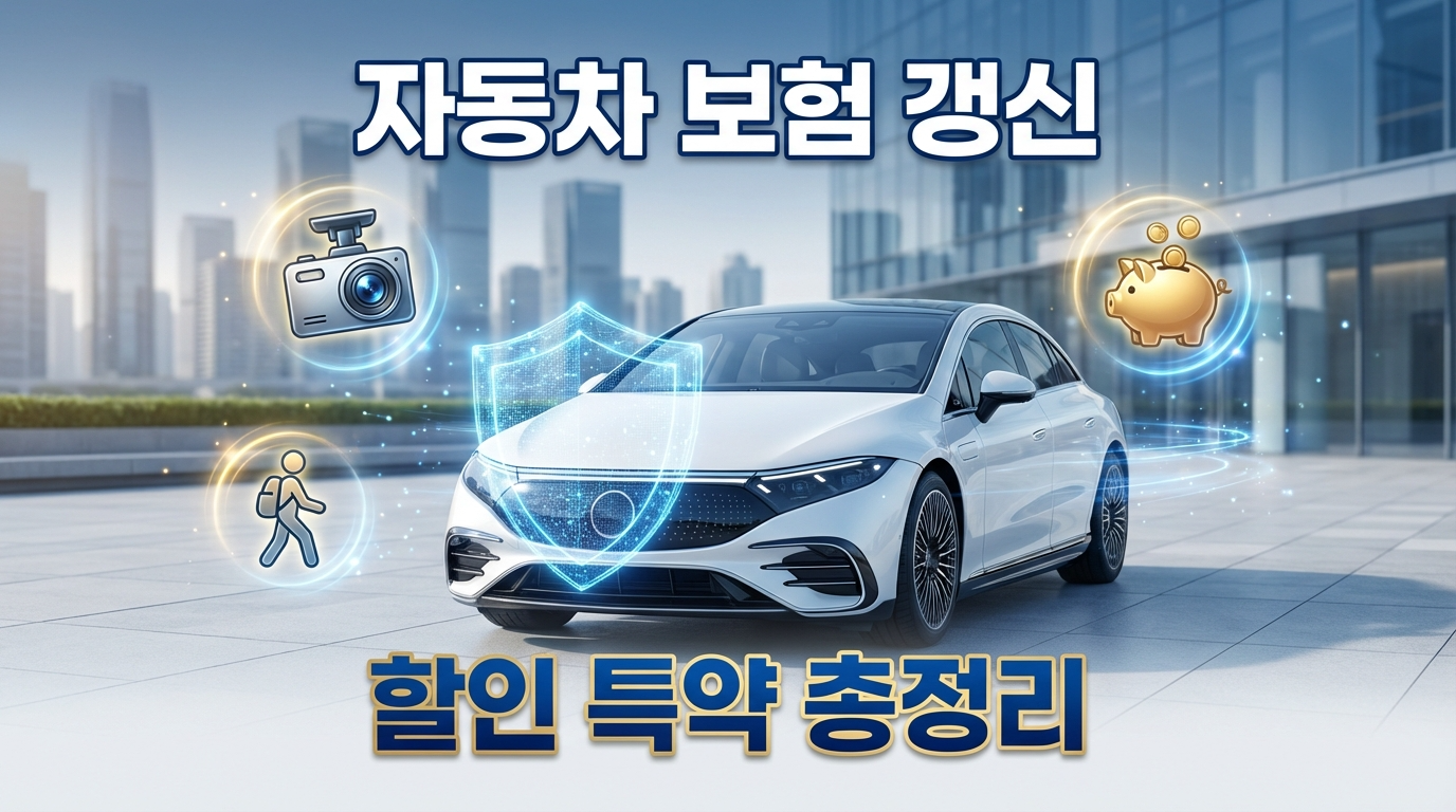 2026 자동차 보험 갱신 할인 특약 총정리 설명
