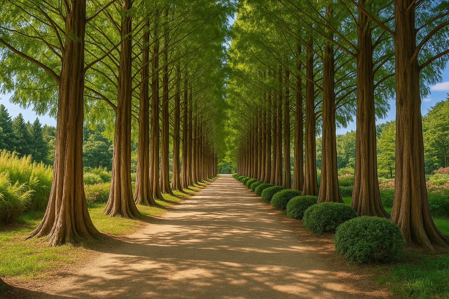 보령 무궁화수목원 메타세콰이아길