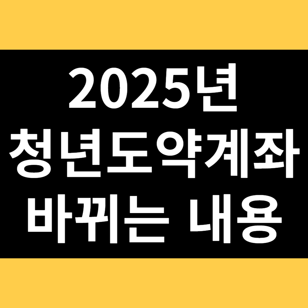 2025년 청년도약계좌 바뀌는 내용 썸네일