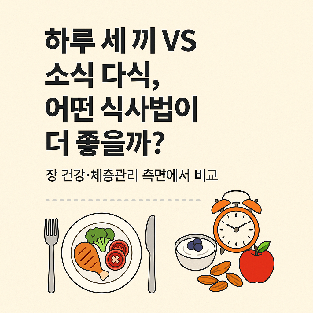 하루 세 끼 VS 소식 다식, 어떤 식사법이 더 좋을까?