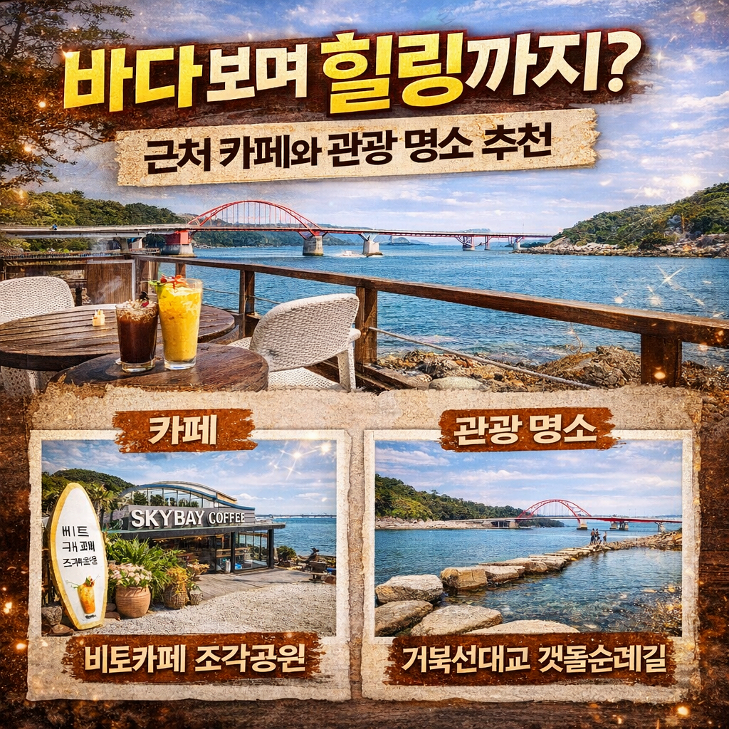바다 보며 힐링까지? 근처 카페와 관광 명소 추천