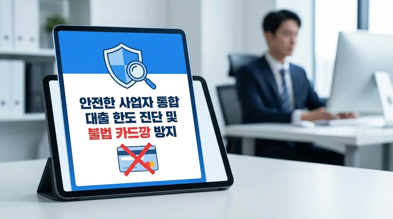 안전한 사업자 통합 대출 한도 진단 및 불법 카드깡 방지