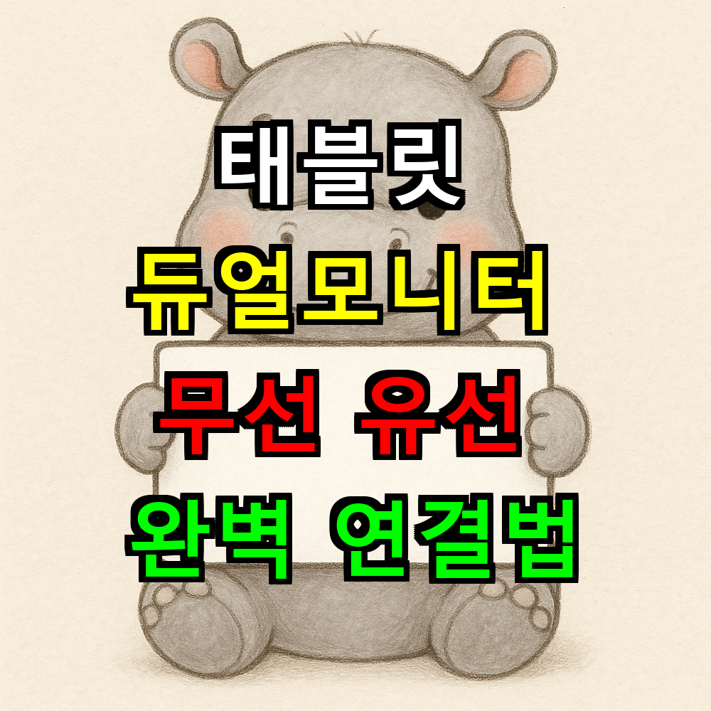 태블릿 듀얼모니터 연결하는법? 무선 유선 완벽가이드