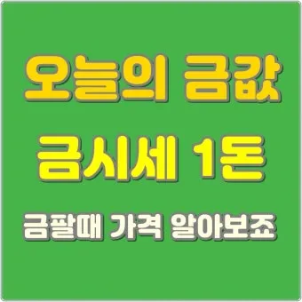 오늘 금값시세 1돈 가격과 팔 때 살 때 참고사항_7