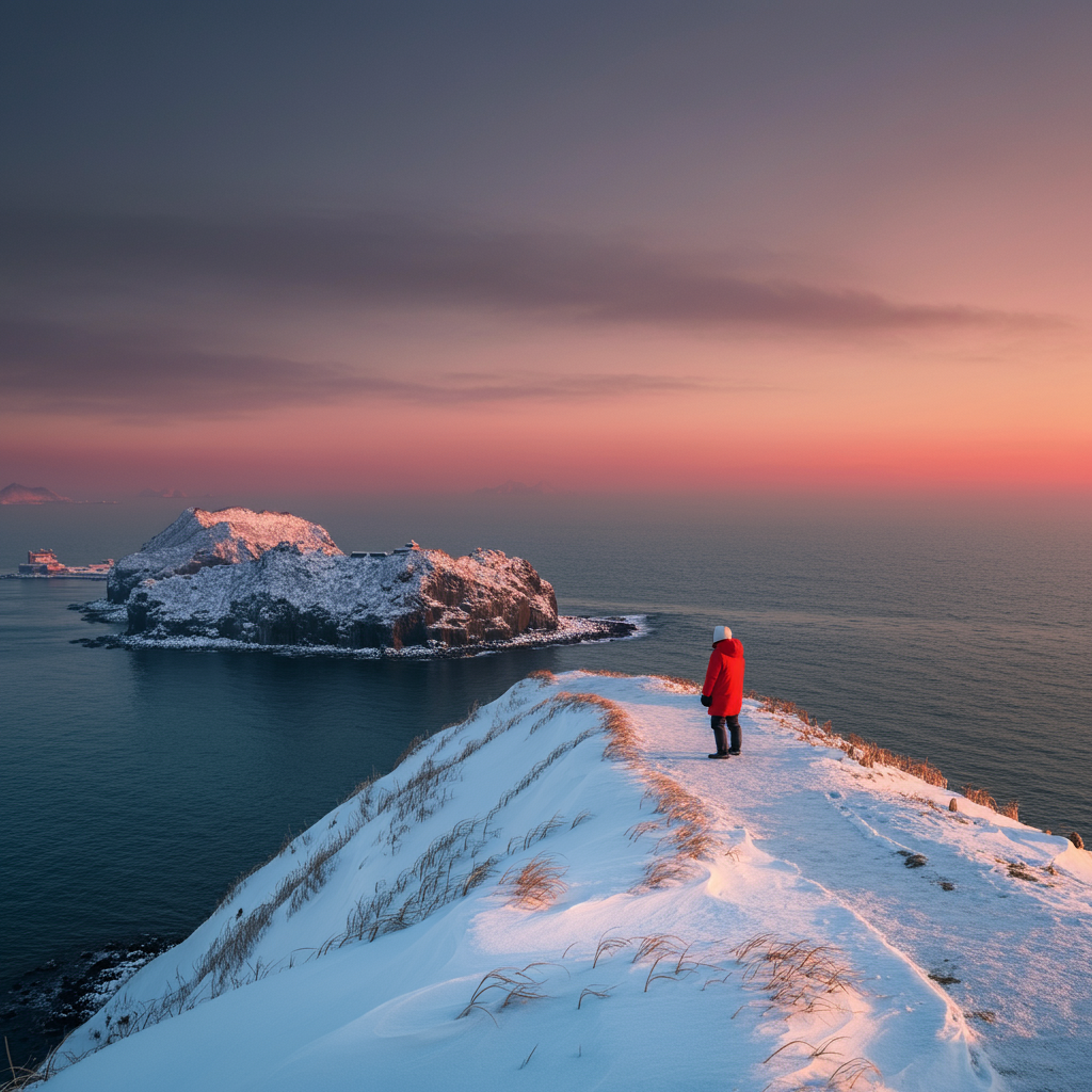 울릉도 전경-바다-보는사람