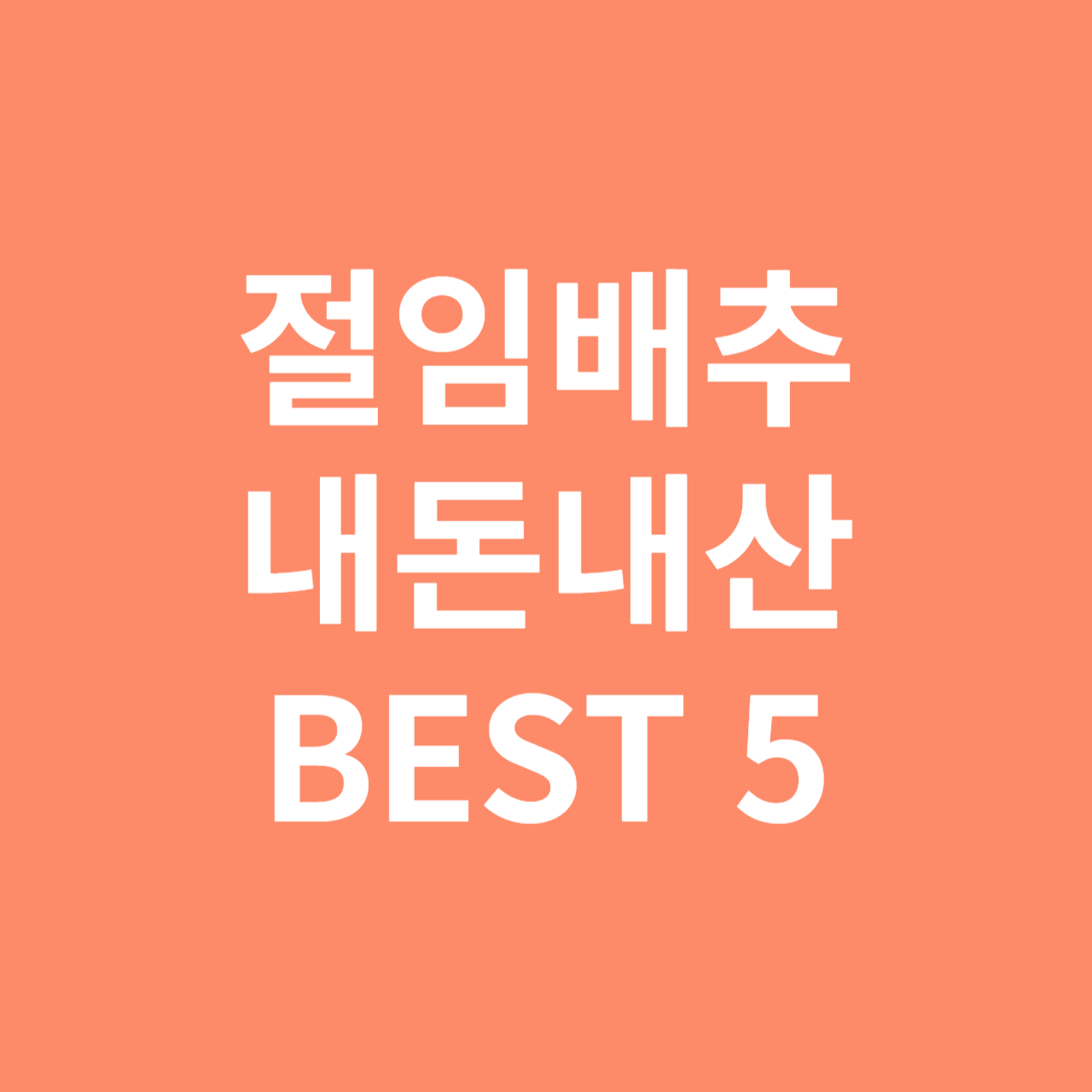 절임배추 추천 BEST 5