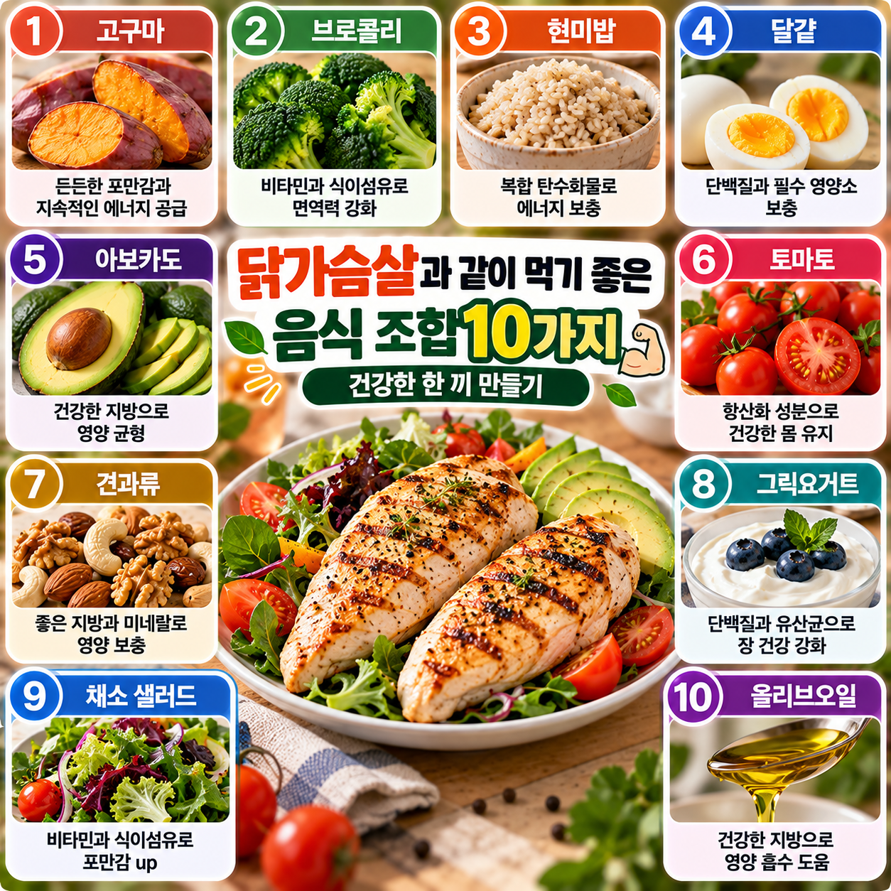 닭가슴살과 같이 먹기 좋은 음식 조합
