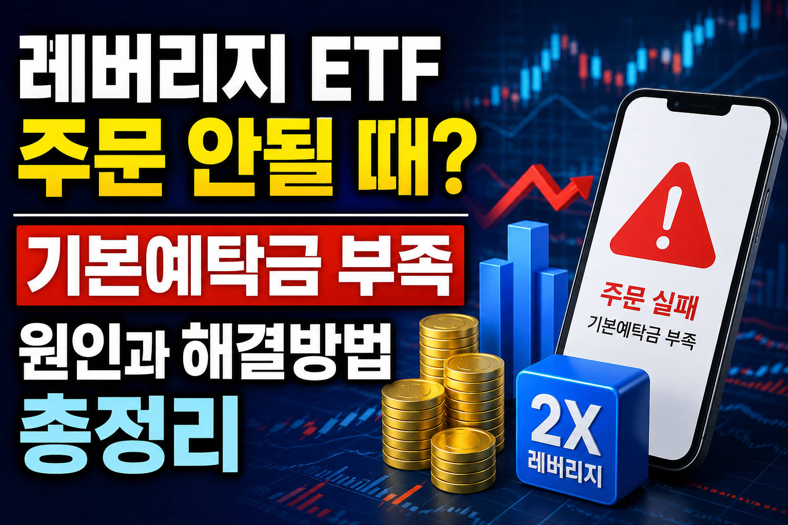 레버리지 ETF 주문 안될 때? 기본예탁금 부족 원인과 해결방법 총정리 관련 사진