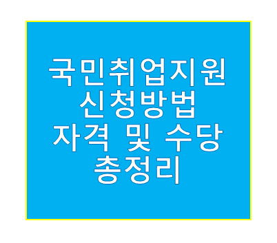 국민취업지원제도 신청방법